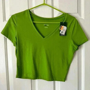 Brat Green cropped t shirt